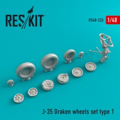 1/48 Saab J-35 Draken Type 1 Wheels Set for Hasegawa/Eduard kits
