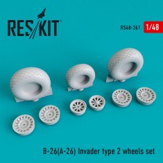 1/48 Douglas B-26 (A-26) Invader Type 2 Wheels set for ICM/Hasegawa/Monogram/Revell kits