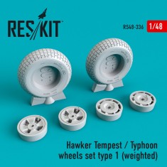 1/48 Hawker Tempest/Typhoon Wheels #1 (weighted) for Esci/Eduard/Special Hobby kits