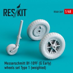 1/48 Bf-109F (G Early) Wheels #1 (weighted) for Airfix/Eduard/ICM/Zvezda/Acadmy