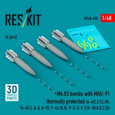 1/48 Mk.83 Bombs with MAU-91 Thermally Protected (4pcs) for A-4(C,E,F,L,M), TA-4F/J, A-6