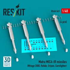 1/48 Mirage 2000/Rafale/Gripen/Eurofighter Matra MICA-IR Missiles (4pcs)
