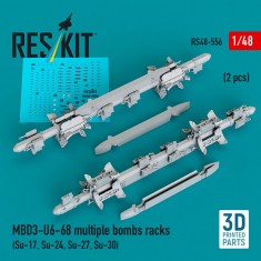 1/48 MBD3-U6-68 Multiple Bombs Racks (2pcs) for Su-17/Su-24/Su-27/Su-30
