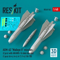 1/48 AGM-62 Walleye II Missiles (2pcs) with AN/AWG-16 Data Link Pod (1pc)