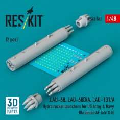1/48 US/Ukrainian Lau-68, Lau-68D/A, Lau-131/A Hydra Rocket Launchers (A/C & H)