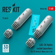 1/48 US Army/Navy Lau-3A Hydra Rocket Launchers (A/C & H) (2pcs)
