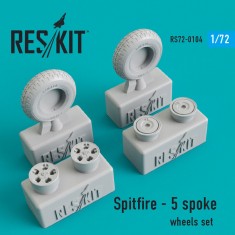 1/72 Spitfire-5 Spoke Wheels set for Eduard/ICM/Airfix/Revell/Tamiya/Italeri kits