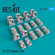 1/72 Tu-22 Wheels set for Trumpeter/Italeri/Modelsvit kits
