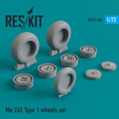 1/72 Me.262 Type 1 Wheels set for Academy/Airfix/Hasegawa/Revell/Hobby Boss/Smer kits