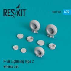 1/72 Lockheed P-38 Lightning Type 2 Wheels set for Academy/Airfix kits