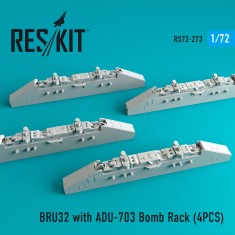 1/72 BRU32 w/ADU-703 Bomb Rack (4pcs) for Hasegawa/GWH/Academy/Fine Molds/Hobby Boss kits