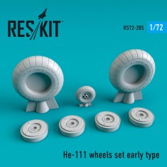 1/72 He-111 Wheels set Early Type for Hasegawa/Airfix/Zvezda/Roden/Revell/Italeri