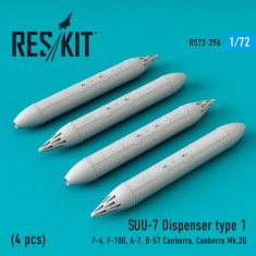 1/72 SUU-7 Dispenser Type 1 (4pcs) for F-4/100/A-7/B-57 Canberra/Mk.20