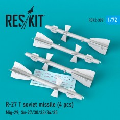 1/72 Soviet R-27 T Missile for Zvezda/Trumpeter/Hasegawa/GWH Mig-29/Su-27/30/33/34/35