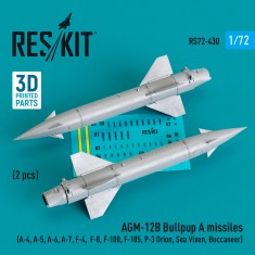 1/72 AGM-12B Bullpup A Missiles (2 pcs) for A-4/5/6/7, F-4/8/100/105, P-3, Sea Vixen