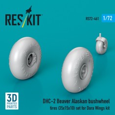 1/72 DHC-2 Beaver Alaskan Bushwheel Tyres (35x15x10) Set for Dora Wings Kit