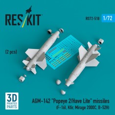 1/72 AGM-142 Popeye 2/Have Lite Missiles for F-16I/Kfir/Mirage 2000C/B-52H