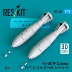 1/72 FAB-500 M-62 Bombs (2pcs) for Su-17/Su-22/Su-24/Su-25/Su-30/Su-34