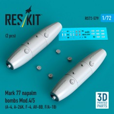 1/72 Mark 77 Napalm Bombs Mod.4/5 (2pcs) for A-4/A-26K/F-4/AV-8B/F/A-18
