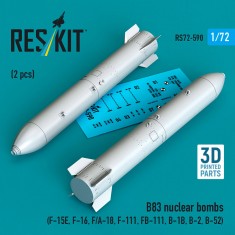 1/72 B83 Nuclear Bombs (2pcs) for F-15E/F-16/F/A-18/F-111/FB-111/B-1B/B-2/B-52