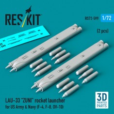1/72 LAU-33 ZUNI Rocket Launcher for US Army/Navy (2pcs) for F-4/F-8/OV-10