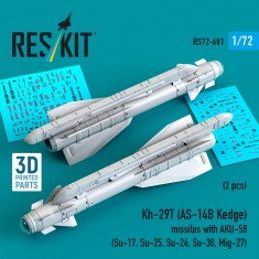 1/72 Kh-29T (AS-14B Kedge) Missiles with AKU-58 (2pcs)