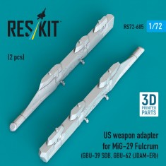 1/72 US Weapon Adapter for MiG-29 Fulcrum (2pcs) GBU-39 SDB, GBU-62 (JDAM-ER)