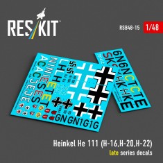 1/48 Heinkel He 111 H-16/H-20/H-22 Late Series Decal Set