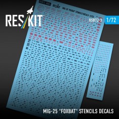 1/72 MiG-25 Foxbat Stencils Decals