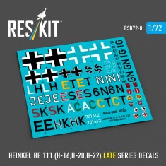 1/72 Heinkel He 111 H-16/H-20/H-22 Late Series Decal Set
