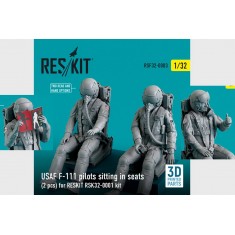 1/32 USAF F-111 Pilots Sitting in Seats (2 figures) for RSK32-0001