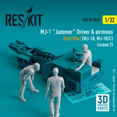 1/32 MJ-1B/C Jammer Driver & Airmens (Gulf War) Scene 2 (3pcs, 3D Printed)