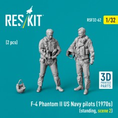 1/32 US Navy F-4 Phantom II Pilots 1970s Standing Scene 2 (2 Figures)