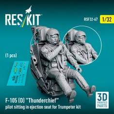 1/32 F-105D Thunderchief Pilot Sitting in Ejection Seat for Trumpeter kit (1pc)