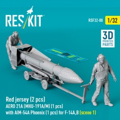 1/32 Red Jersey (2) Aero 21A w/AIM-54A Phoenix for F-14 Scene 1