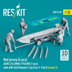 1/32 Red Jersey (4) Aero 21A w/AIM-54A Phoenix for F-14 Scene 2