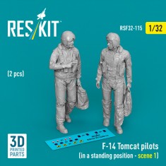 1/32 F-14 Tomcat Pilots Standing Scene 1 (2 Figures)