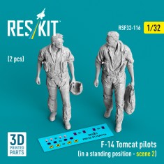 1/32 F-14 Tomcat Pilots Standing Scene 2 (2 Figures)
