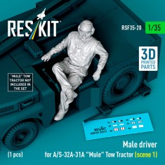 1/35 Male Driver for A/S-32A-31A Mule Tow Tractor (scene 1)