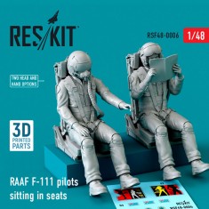 1/48 RAAF F-111 Pilots Sitting in Seats (2pcs, 3D Printing)