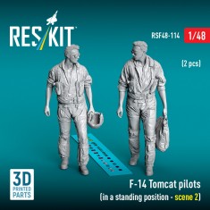 1/48 F-14 Tomcat Pilots in Standing Position #Scene 2 (2pcs)