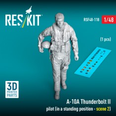 1/48 A-10A Thunderbolt II Pilot in Standing Position #Scene 2 (1pc)