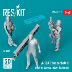 1/48 A-10A Thunderbolt II Pilot On Access Ladder & Airmen (3pcs)