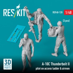 1/48 A-10C Thunderbolt II Pilot On Access Ladder & Airmen (3pcs)