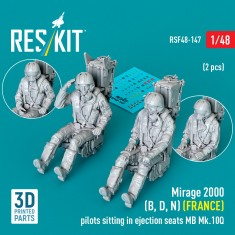 1/48 Mirage 2000 (B, D, N) FRANCE Pilots Sitting in Ejection Seats MB Mk.10Q (2pcs)