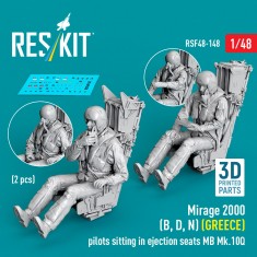 1/48 Mirage 2000 (B, D, N) GREECE Pilots Sitting in Ejection Seats MB Mk.10Q (2pcs)