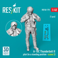 1/48 A-10C Thunderbolt II Pilot in Standing Position #Scene 2 (1pc)