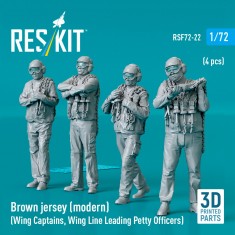 1/72 Modern Brown Jersey, Wing Captains, Wing Line Leading Petty Officers (4 Figures)