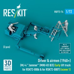 1/72 Driver n Airmen 1960+ (3pcs) for MJ-4 Jammer (MHU-83 B/E) Early Lift Truck #1