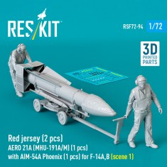 1/72 Red Jersey (2) Aero 21A w/AIM-54A Phoenix for F-14 Scene 1